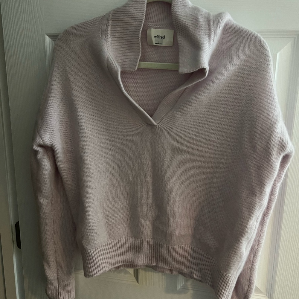 Wilfred v neck collared sweater